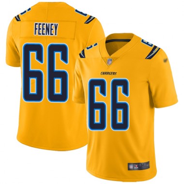 Los Angeles Chargers NFL Football Dan Feeney Gold Jersey Men Limited  #66 Inverted Legend->ncaa teams->NCAA Jersey